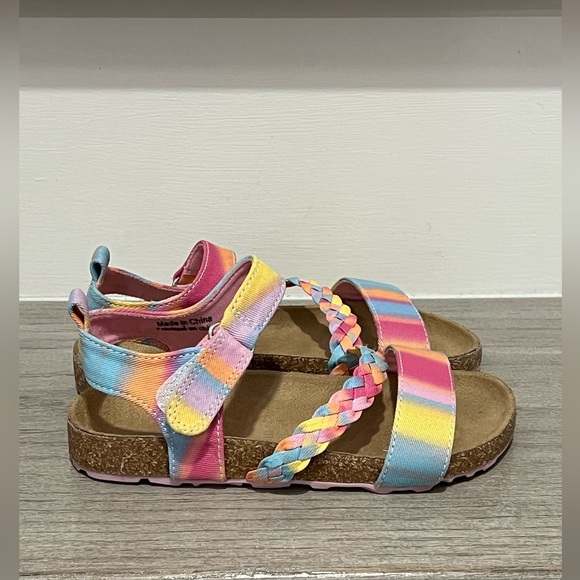 LIKE NEW toddler girls rainbows sandals. Size 10 - Picture 3 of 3